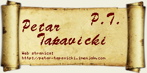 Petar Tapavički vizit kartica